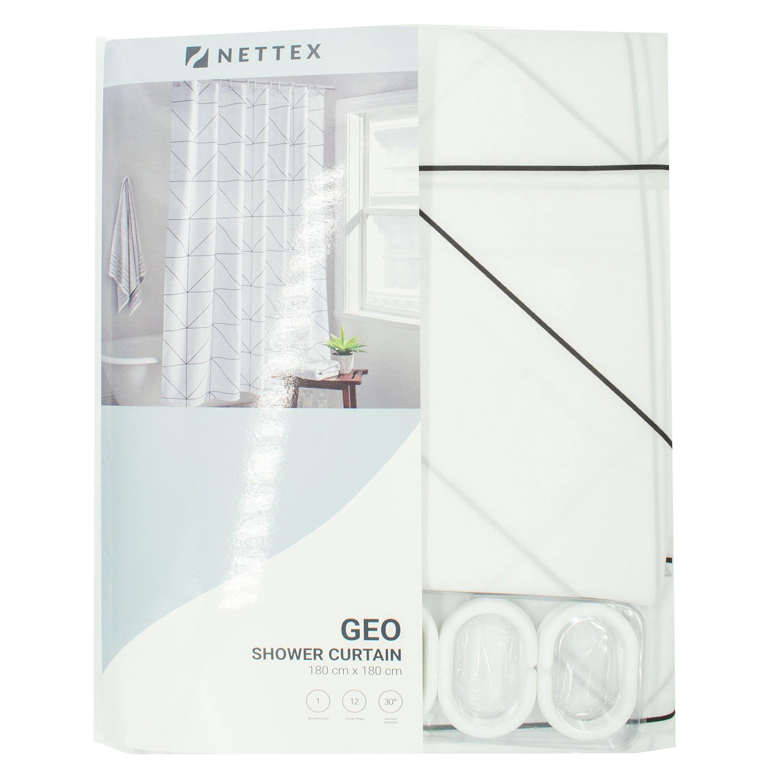Shower Curtain Design-Geo 180CM X 180CM