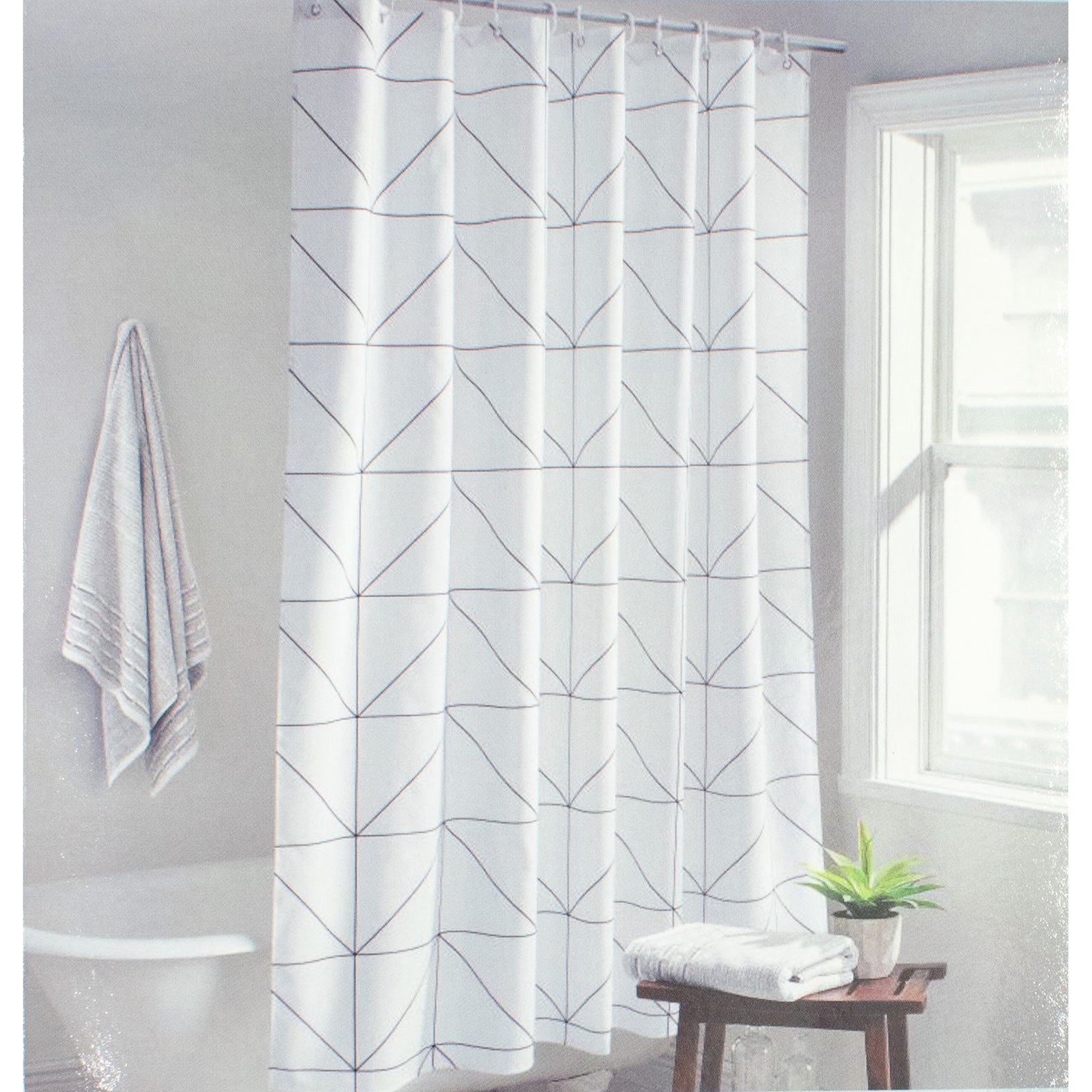 Shower Curtain Design-Geo 180CM X 180CM