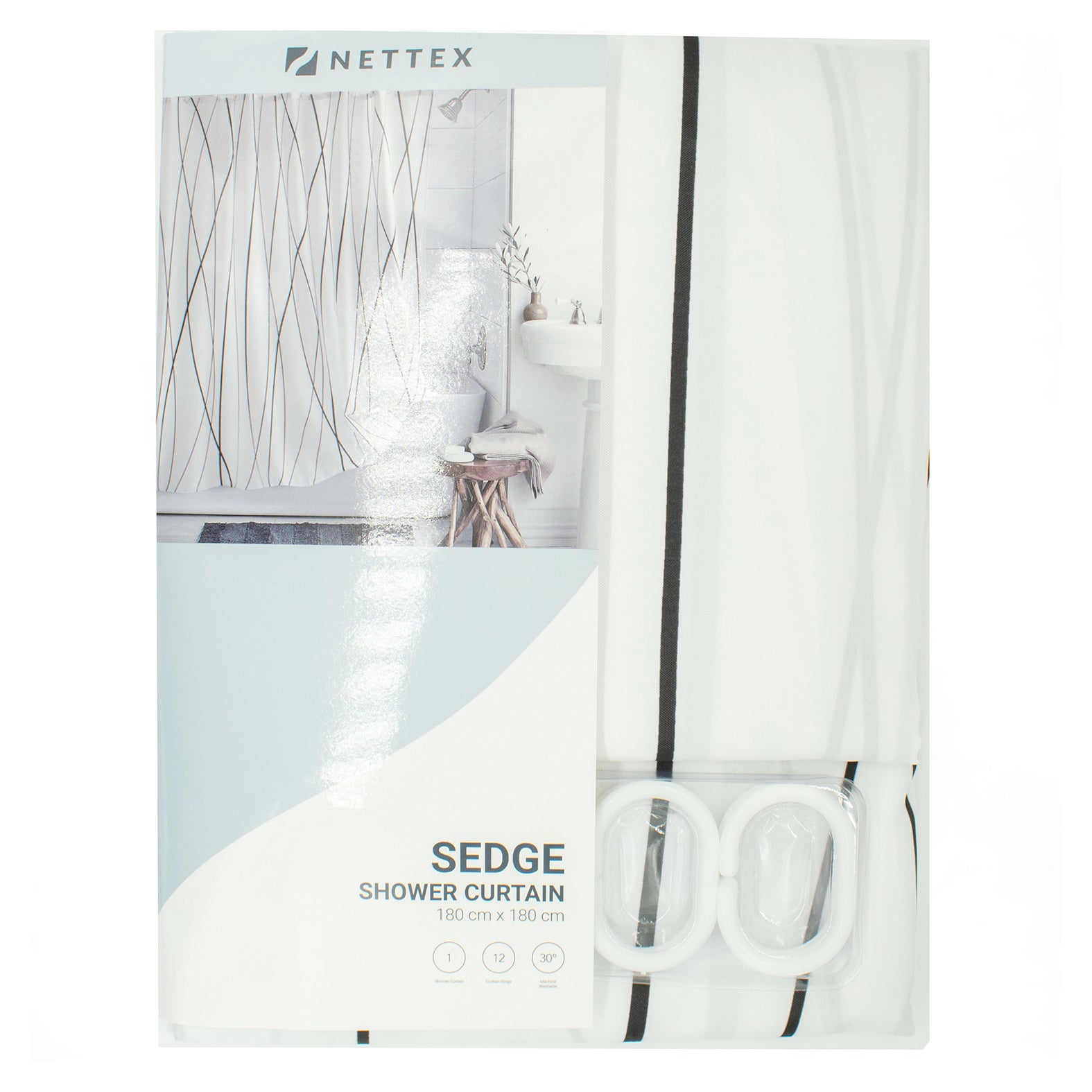 Shower Curtain Design-Sedge 180CM X 180CM