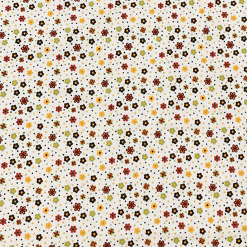 South Sea Imports Garden Patch Floral Dots on Cream Cotton Prints