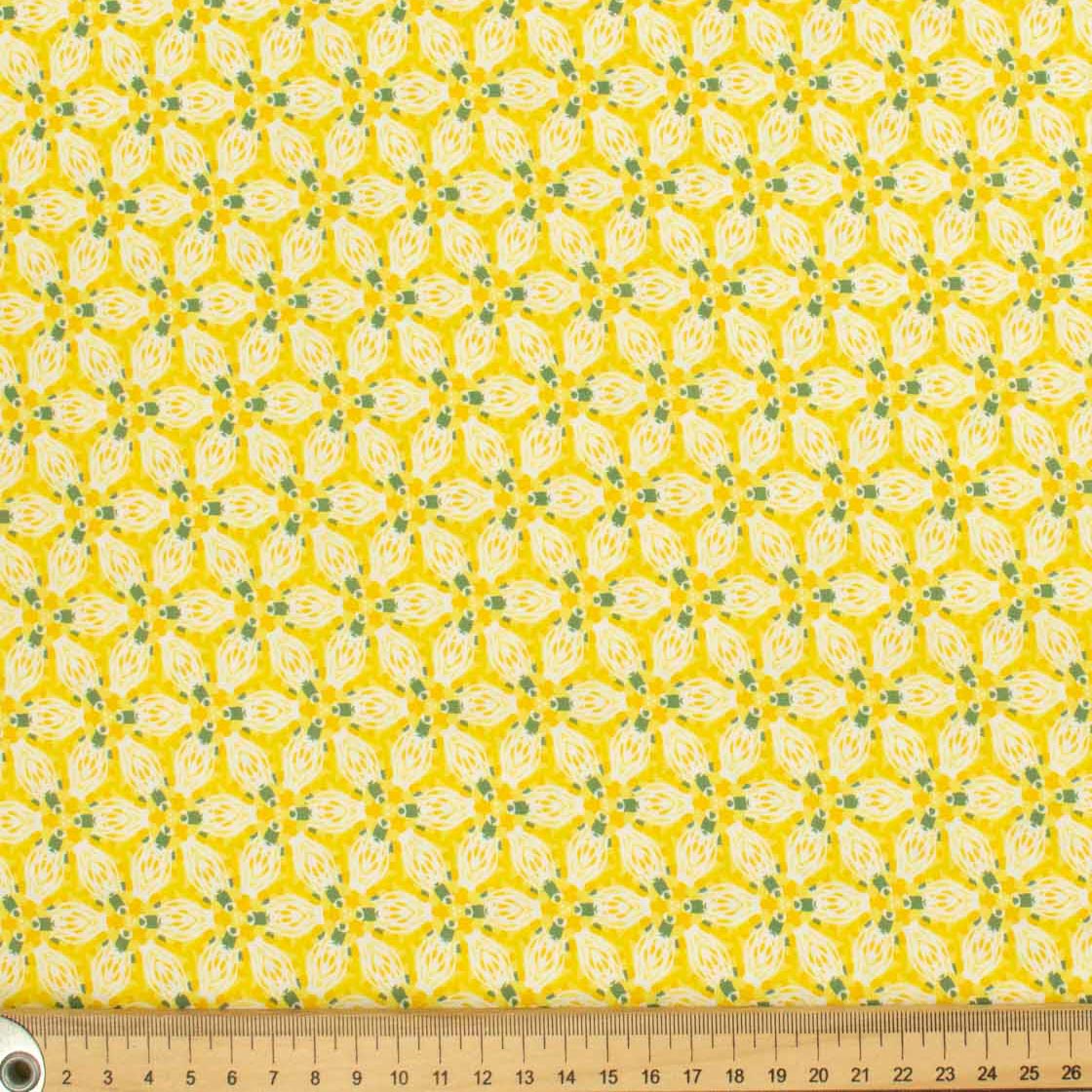 Spring Blooms Collection #03 Yellow Floral Cotton Prints