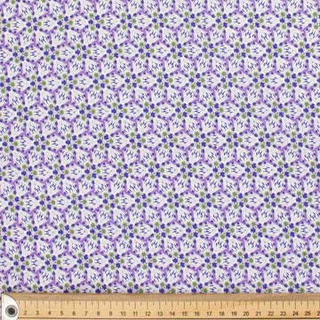 Spring Blooms Collection #02 Purple Floral Cotton Prints