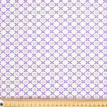 Spring Blooms Collection #18 Purple Geometric Small Flowers Cotton Prints