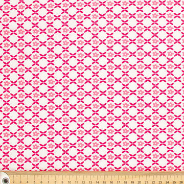 Spring Blooms Collection #17 Pink Geometric Small Flowers Cotton Prints