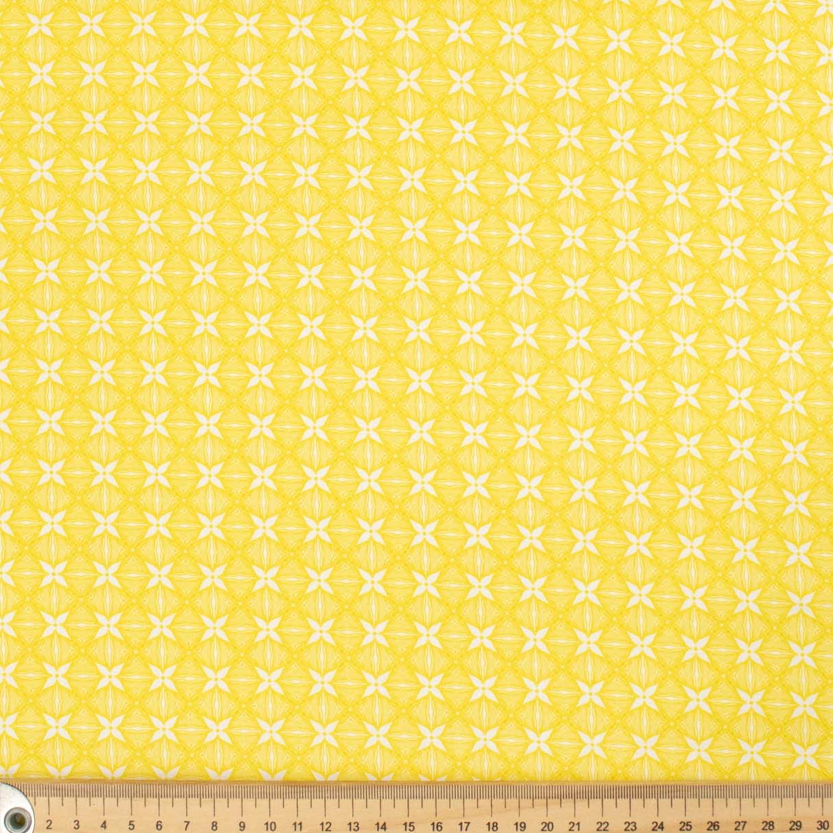 Spring Blooms Collection #11 Yellow Geometric Line Floral Cotton Prints
