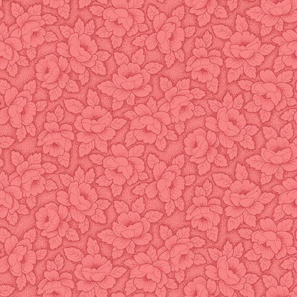 Stof Fabrics Colourflow Pink Flowers with Leaves Cotton Prints