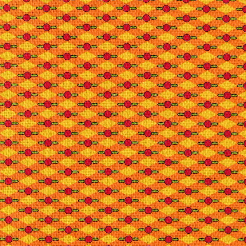 Stof Fabrics Geo Coaster-1 Orange Cotton Prints