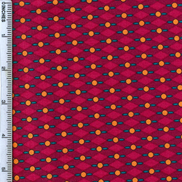 Stof Fabrics Geo Coaster-2 Pink Cotton Prints