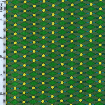 Stof Fabrics Geo Coaster-3 Green Cotton Prints