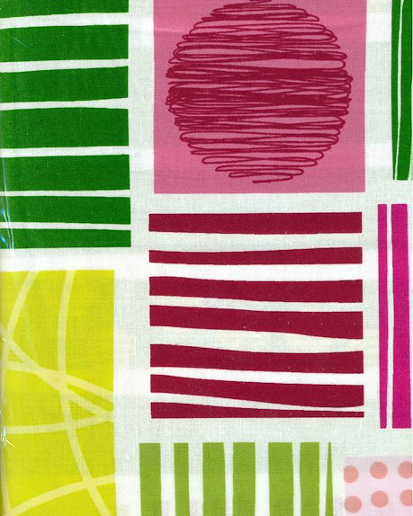 Stof Fabrics Twist Style Fuscia Light Green Blooming Cotton Prints