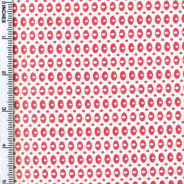 Stof Fabrics Dot Mania-8 Pink on White Cotton Prints