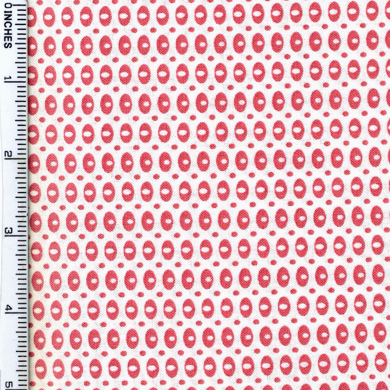 Stof Fabrics Dot Mania-8 Pink on White Cotton Prints
