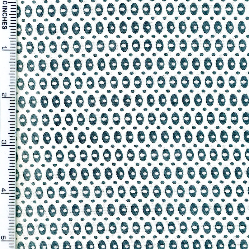 Stof Fabrics Dot Mania-12 Sage Green on White Cotton Prints