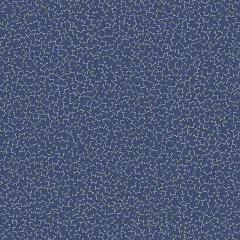 Stof Fabrics Quilters Coordinates Blue Star Cotton Prints