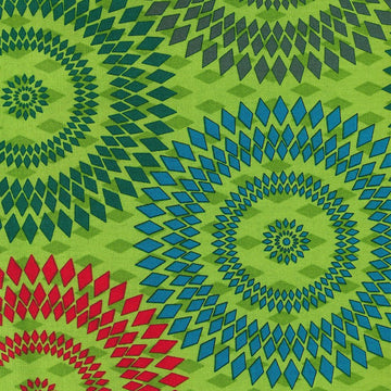 Stof Fabrics Geo Coaster-6 Green Cotton Prints