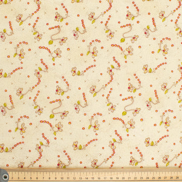 Stof Fabrics La Vie est Belle-1 Floral on Cream Cotton Prints