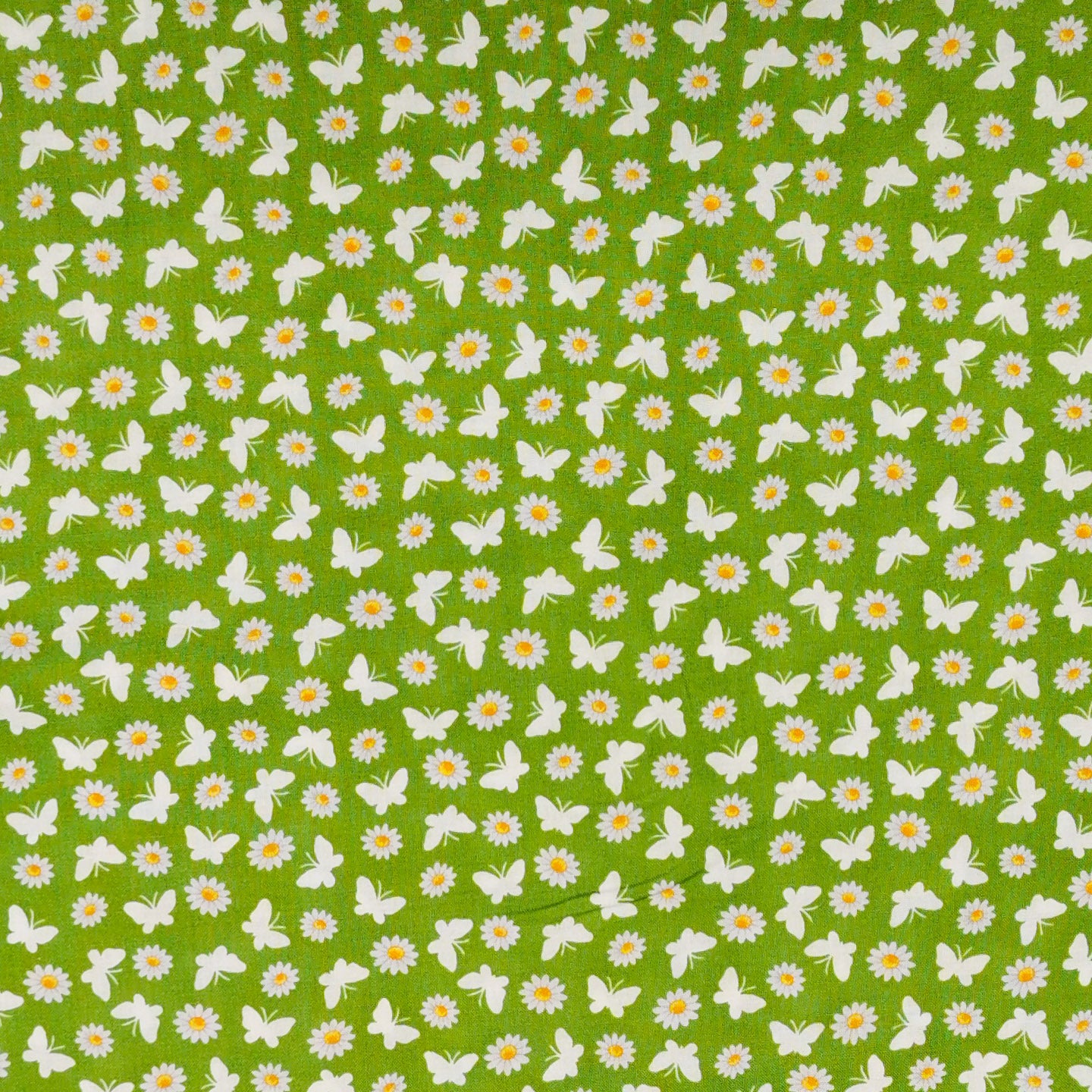 Stof Fabrics Thomsen Bears Floral & Butterfly on Green Cotton Prints