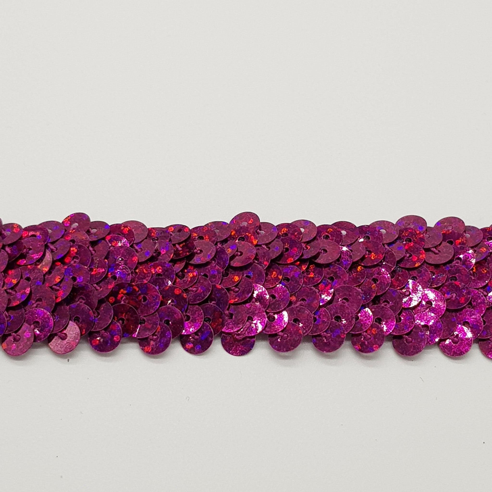 Stretch Sequin Trim 3-Row 30mm