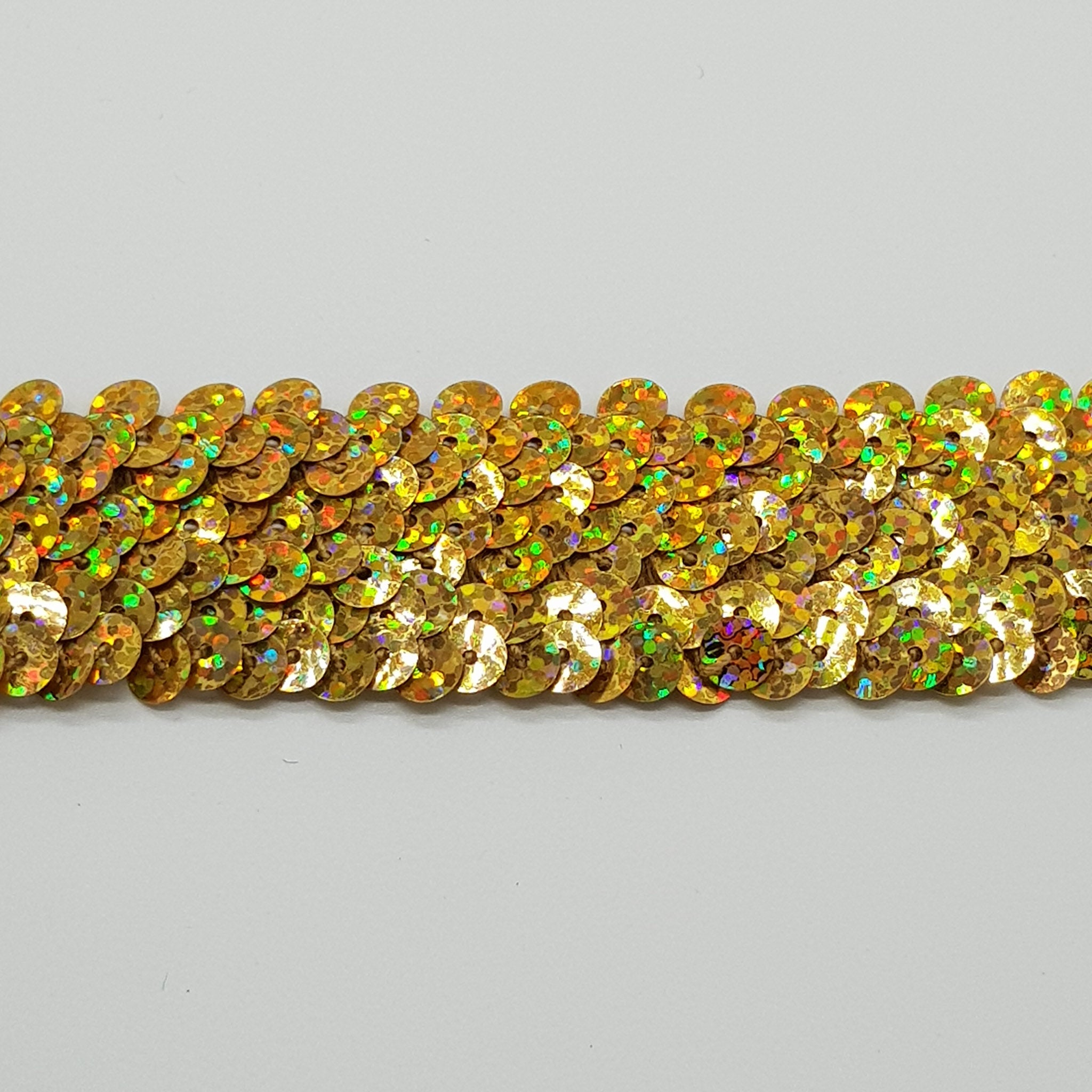 Stretch Sequin Trim 3-Row 30mm