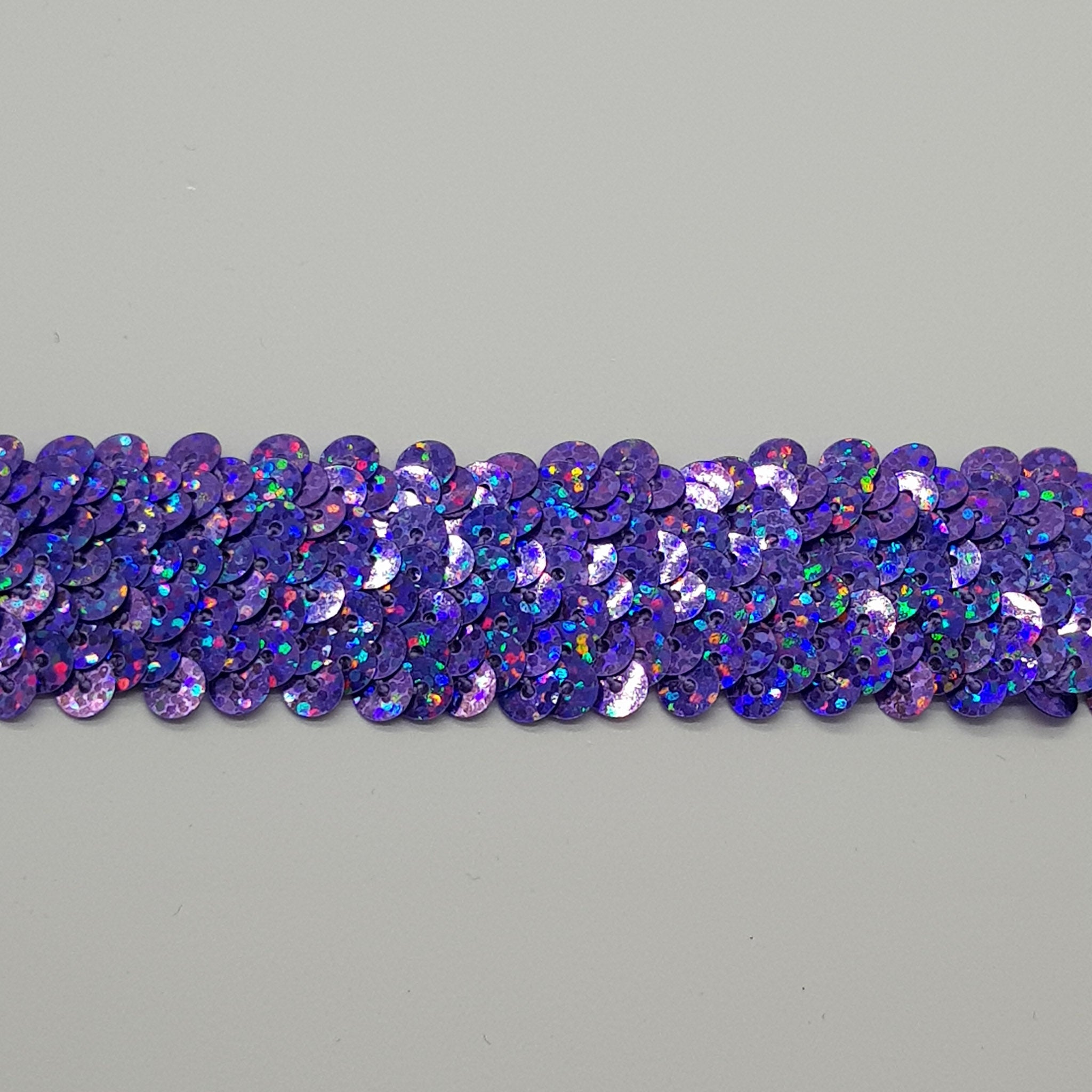 Stretch Sequin Trim 3-Row 30mm