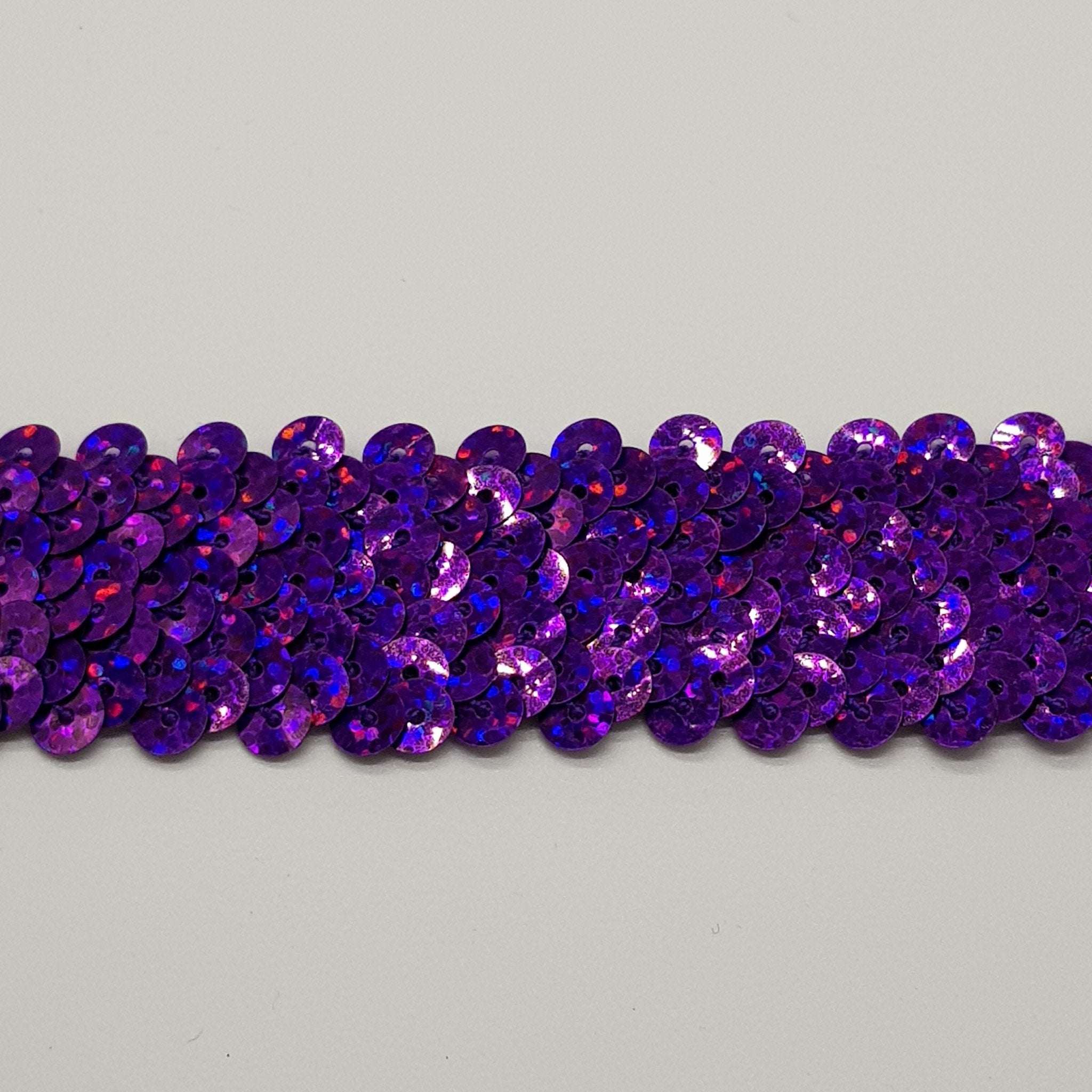 Stretch Sequin Trim 3-Row 30mm