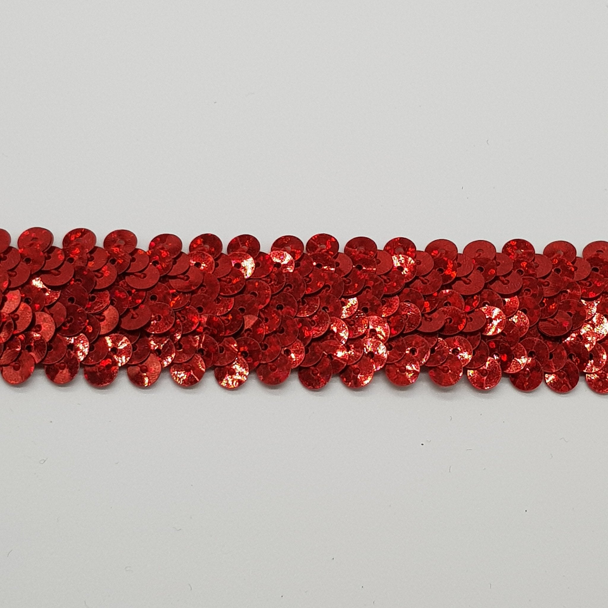 Stretch Sequin Trim 3-Row 30mm