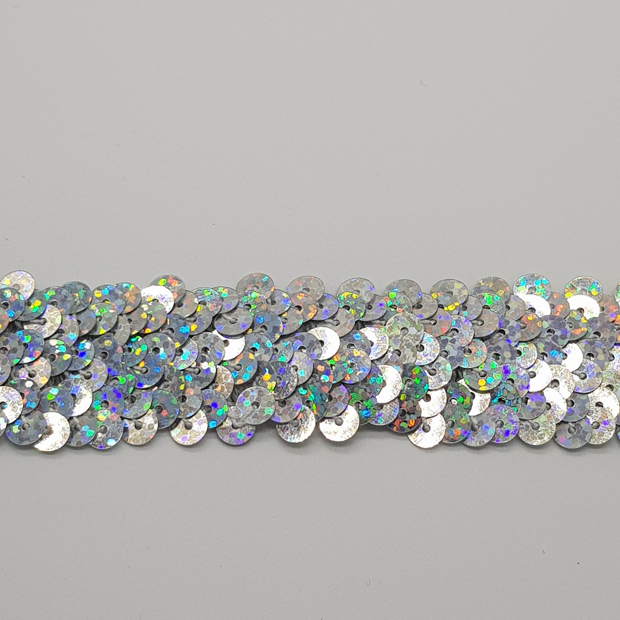 Stretch Sequin Trim 3-Row 30mm