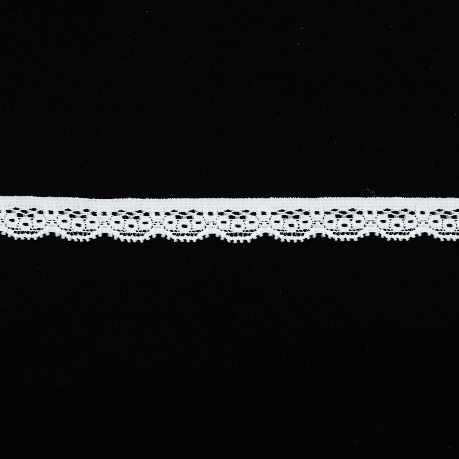 Stretch Raschel Lace Trim 15mm Design-K0 White