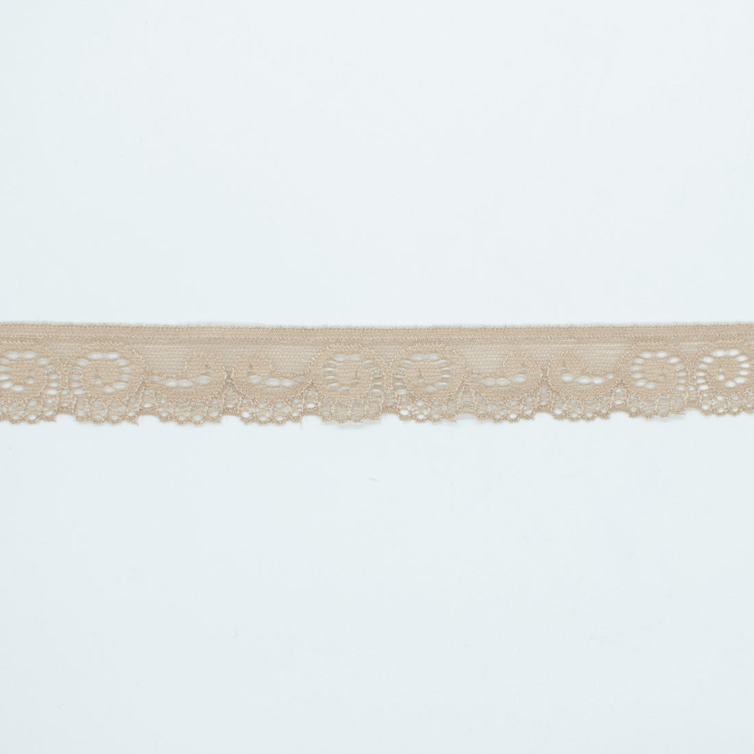 Stretch Lace Trim 25mm Design-S8 Tan