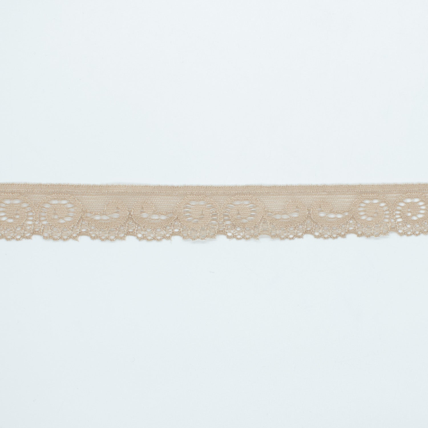 Stretch Lace Trim 25mm Design-S8 Tan