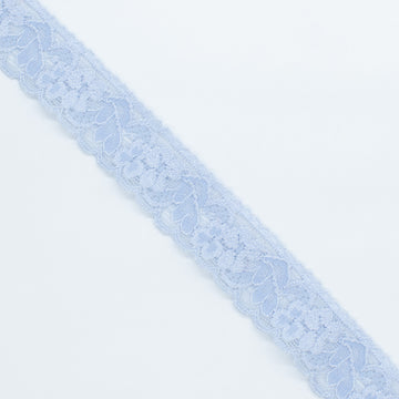 Stretch Lace Trim 25mm Design-S Light Blue
