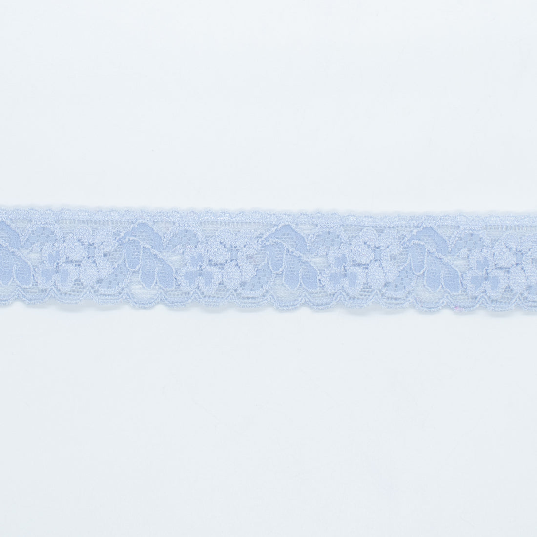 Stretch Lace Trim 25mm Design-S Light Blue