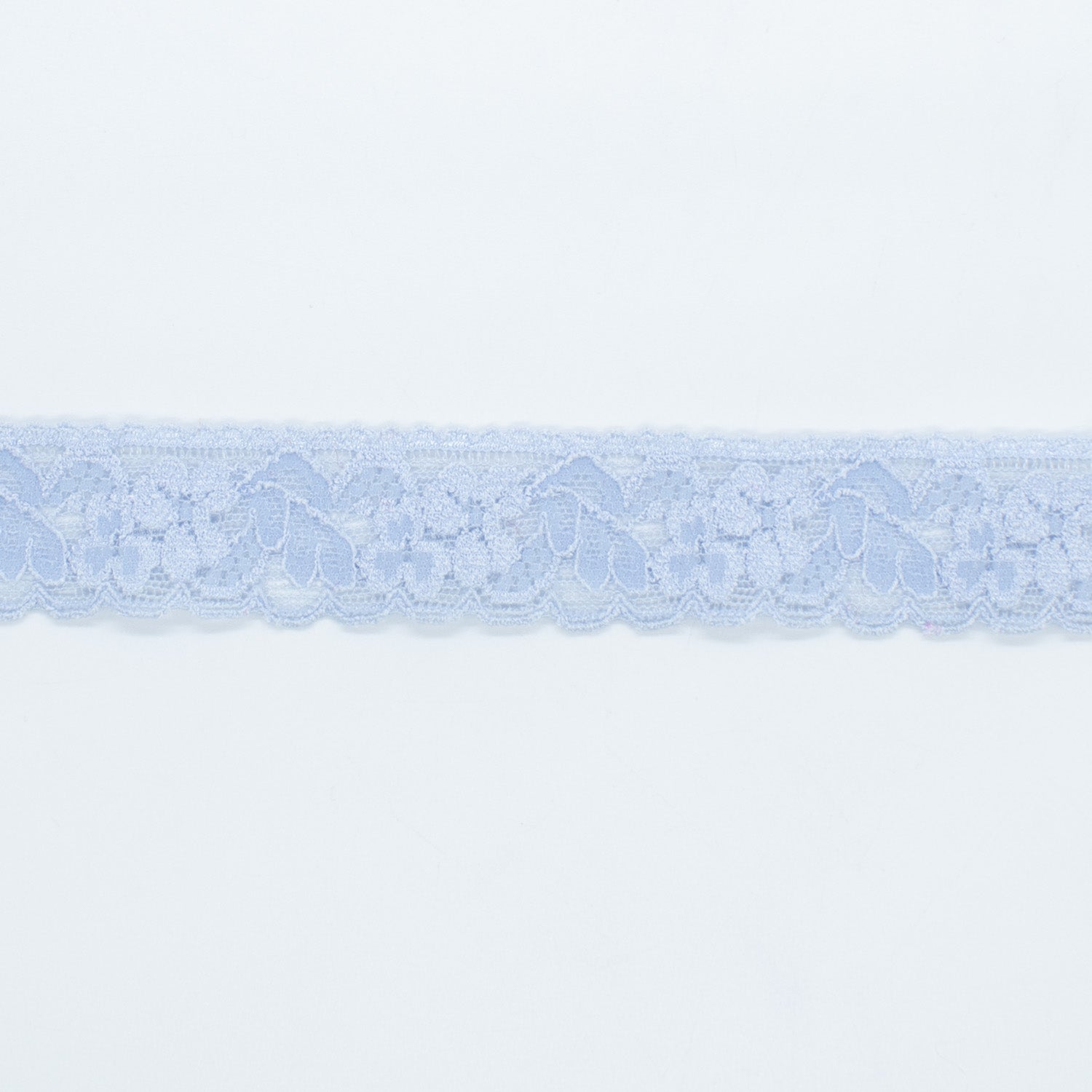Stretch Lace Trim 25mm Design-S Light Blue