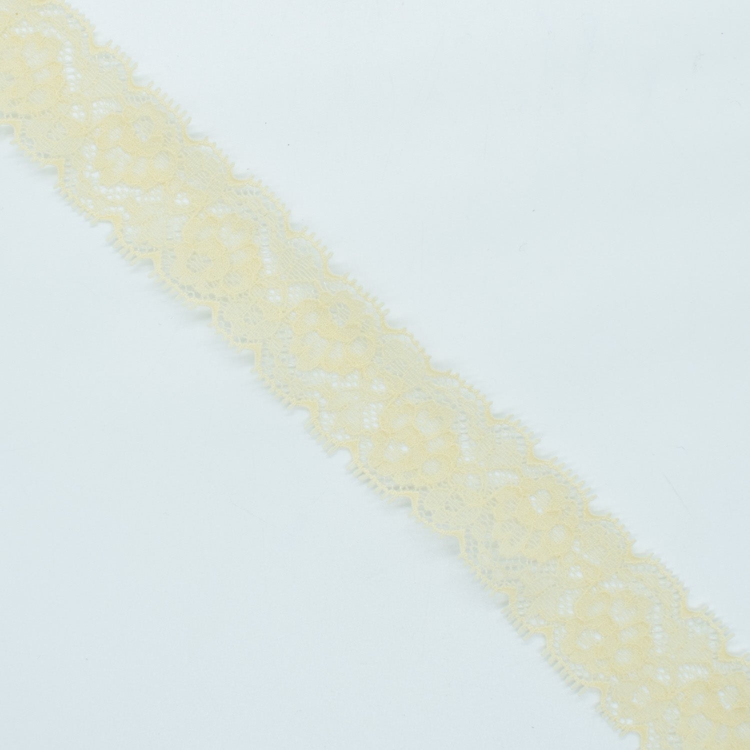 Stretch Lace Trim 30mm Design-N1 Butter Cream