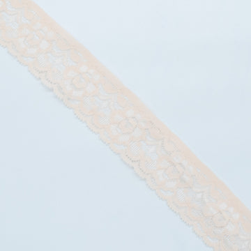 Stretch Lace Trim 30mm Design-3N Nude