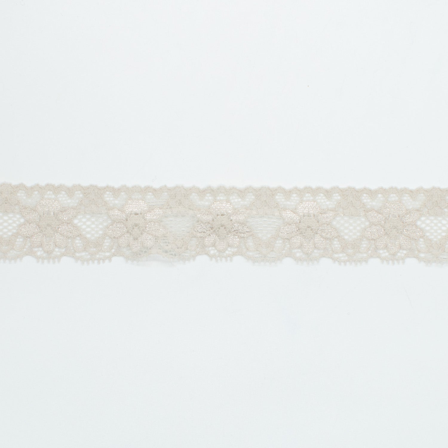 Stretch Lace Trim 30mm Design-S6 Stone