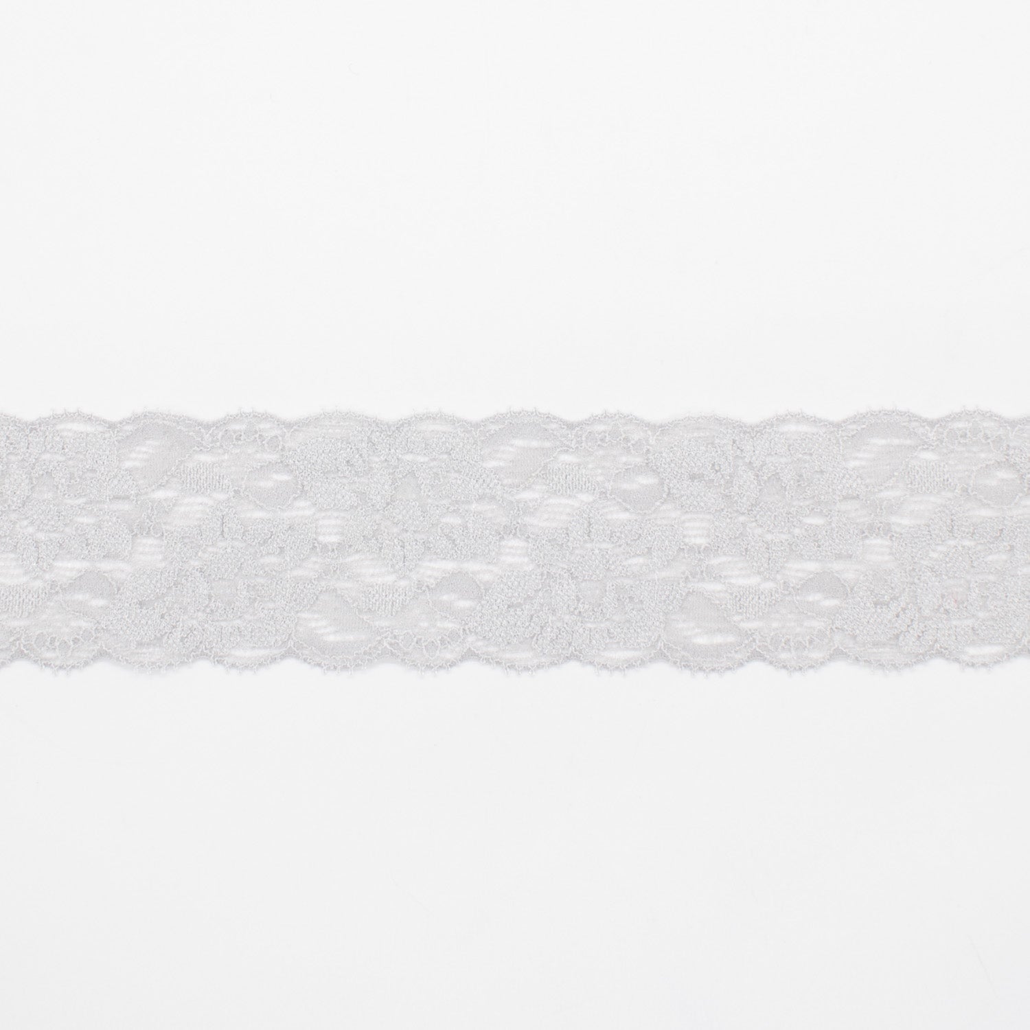 Stretch Raschel Lace Trim 40mm Design-S8 Silver