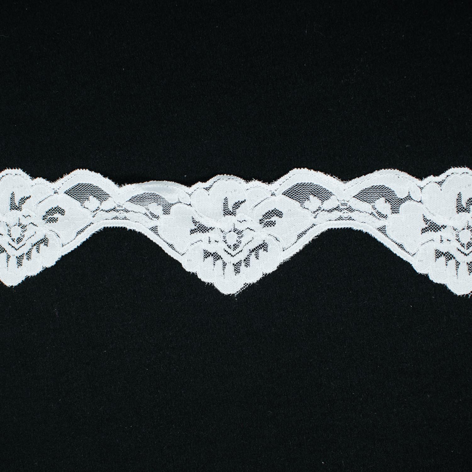 Stretch Raschel Lace Trim 60mm Design-TR White