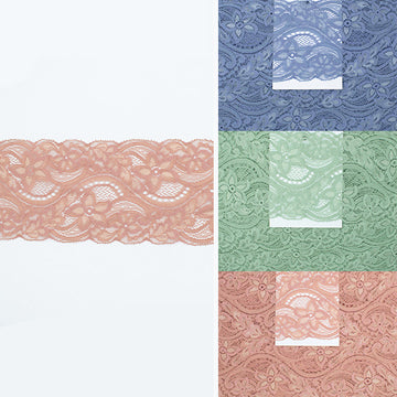 Floral Vines Stretch Raschel Lace Trim 85mm