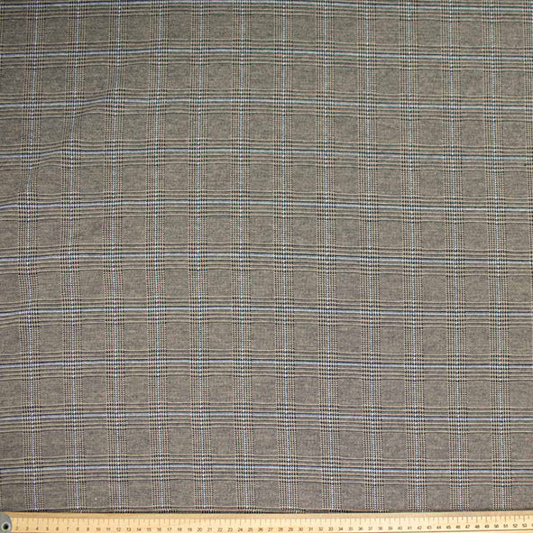 Printed Suiting Knit Design 2 - Latte Check