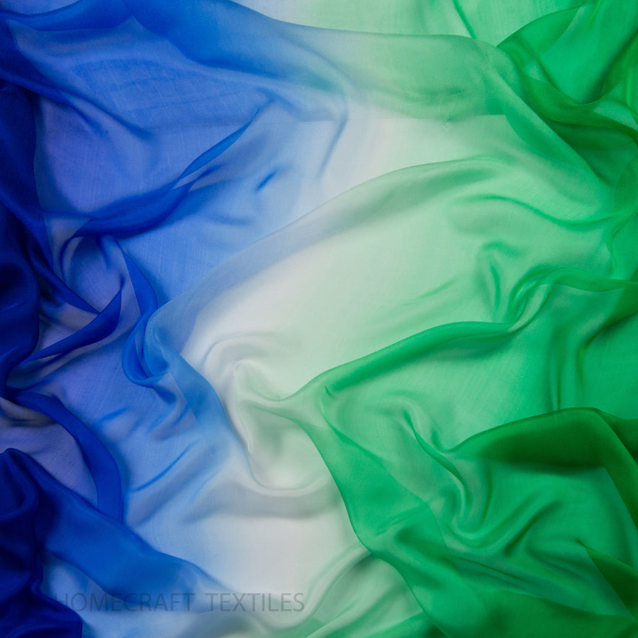 Ombre Shaded Silk Chiffon