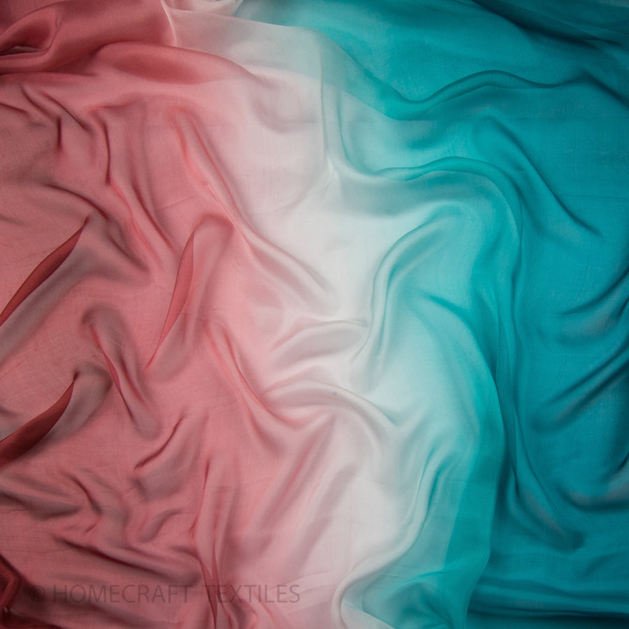 Ombre Shaded Silk Chiffon
