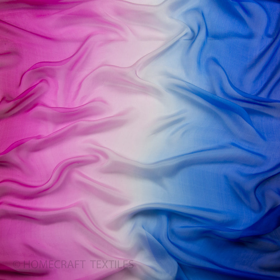 Ombre Shaded Silk Chiffon