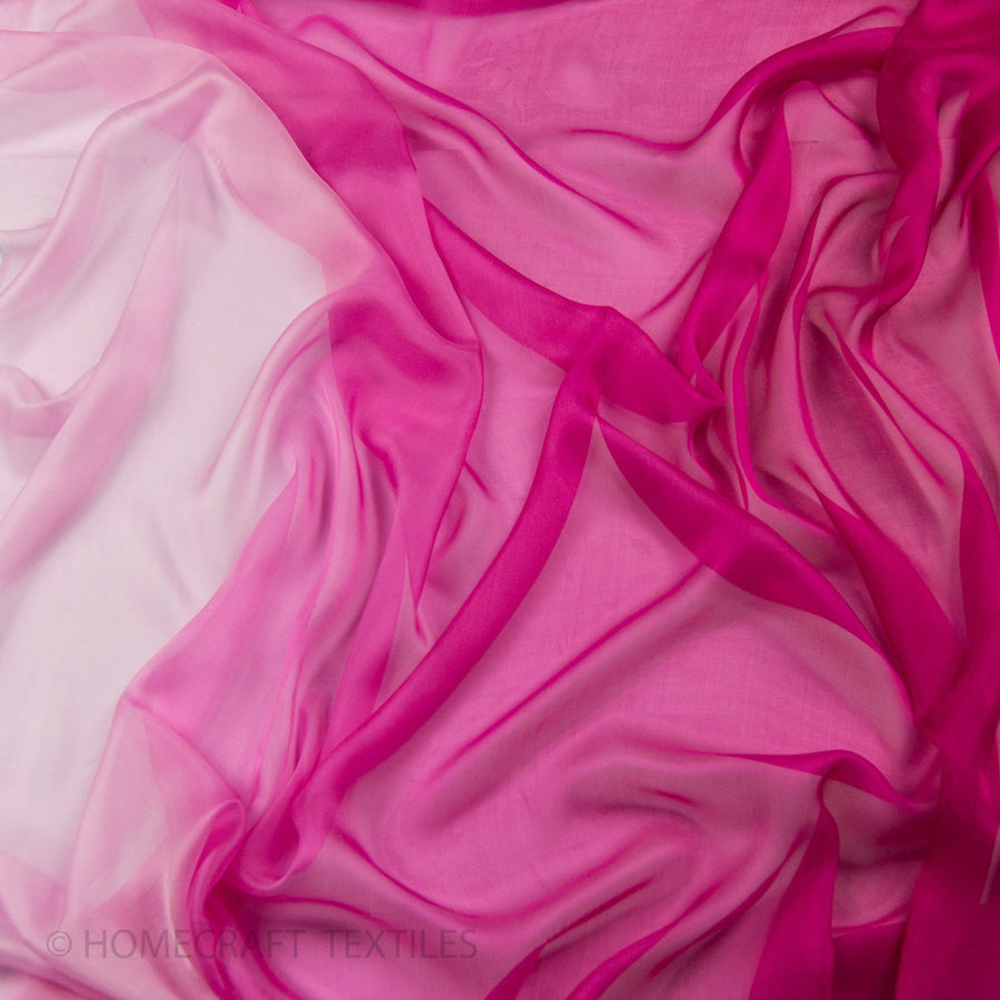 Ombre Shaded Silk Chiffon
