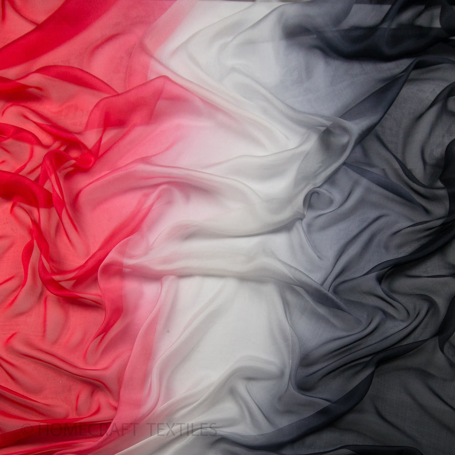 Ombre Shaded Silk Chiffon