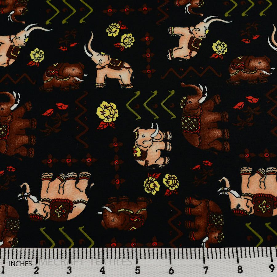 Elephants Design Cotton Prints by Homecraft Textiles - Haberdashery Shop in Australia