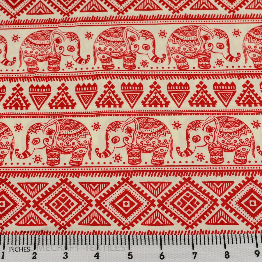 Elephants Design Cotton Prints by Homecraft Textiles - Haberdashery Shop in Australia