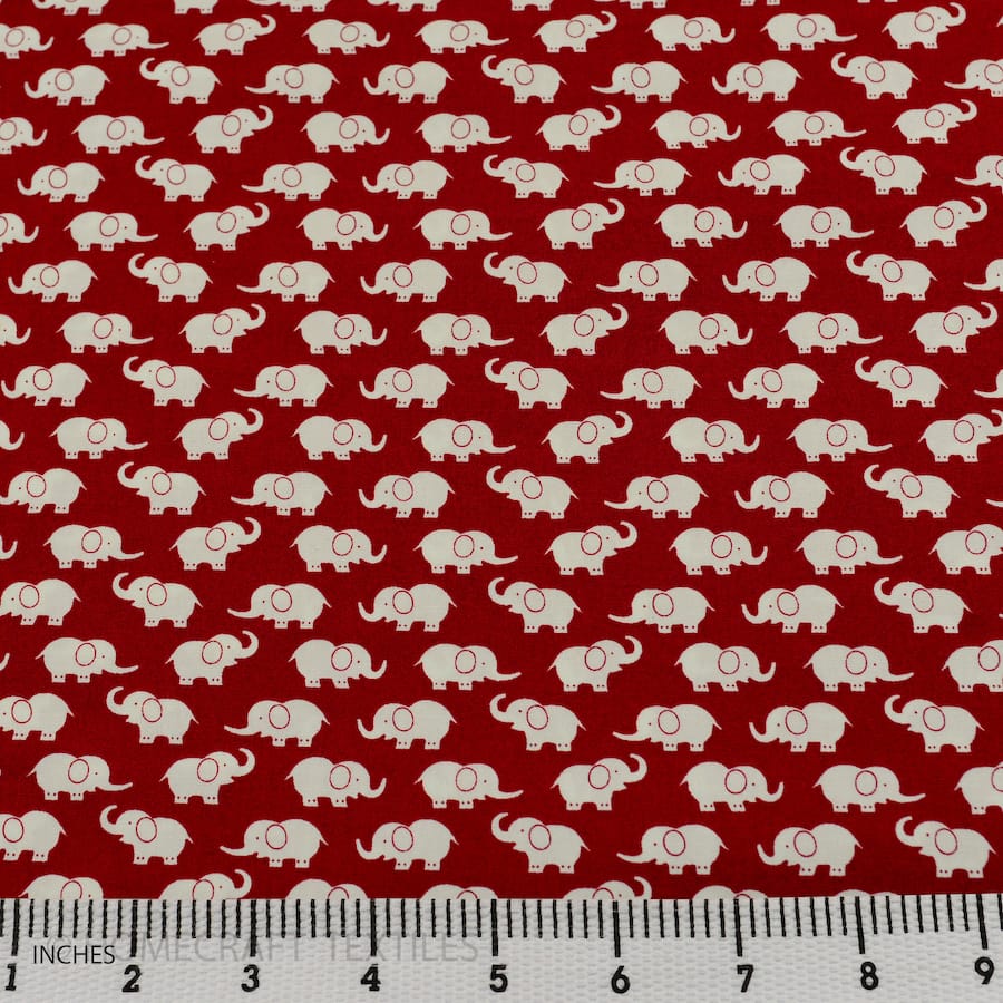 Elephants Design Cotton Prints by Homecraft Textiles - Haberdashery Shop in Australia