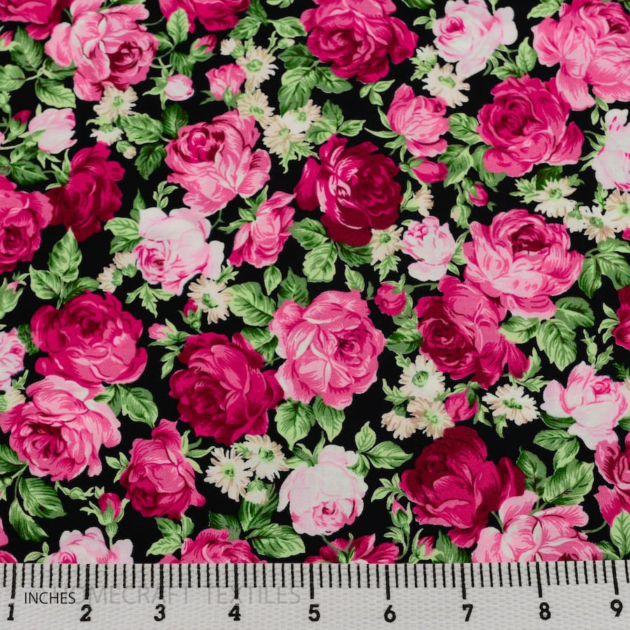 Flowers Design Cotton Prints by Homecraft Textiles - Haberdashery Shop in Australia