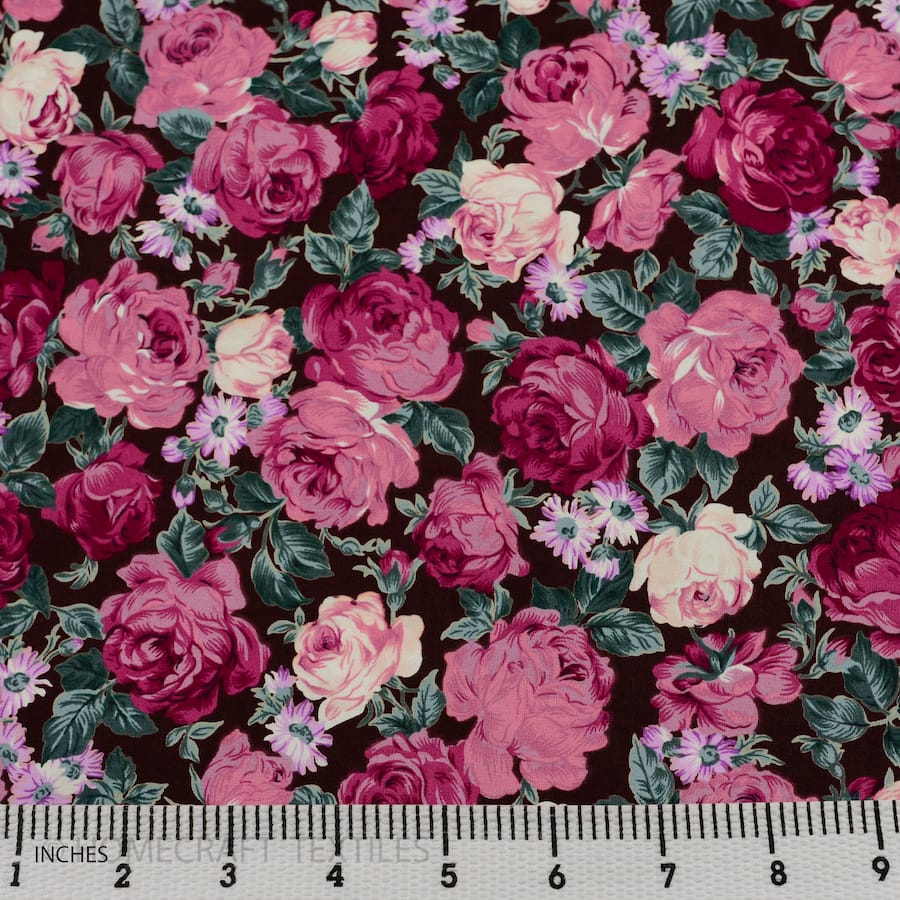 Flowers Design Cotton Prints by Homecraft Textiles - Haberdashery Shop in Australia